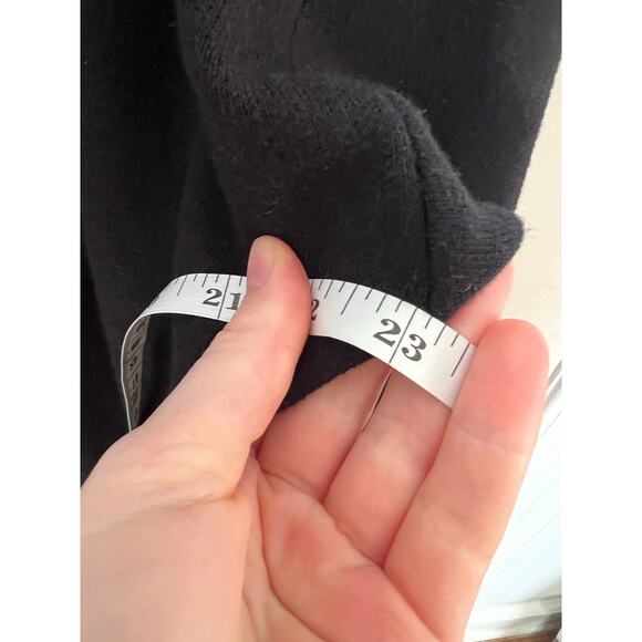 NEW Anthropologie Gemini Twofer Sweater Dress Set Green Midi Black Women's L - Picture 13 of 16